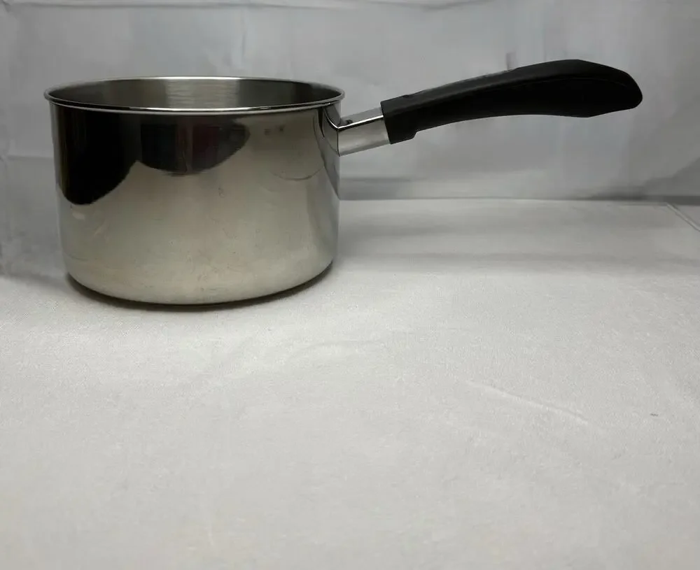 Revere Ware 1801 3QT Saucepan Pot Heavy Disc Bottom stainless Steel No Lid